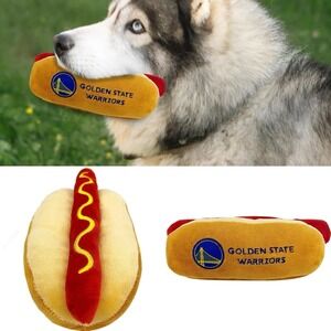 Pets First NBA Hotdog Plush Toy for Dogs & Cats Cute Plush Dog Toy with Squeaker